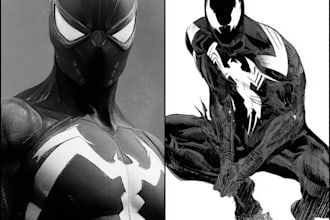 draw you a dc or marvel style comic book superhero or