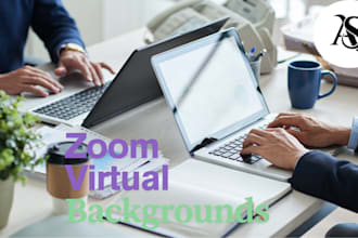 create virtual zoom backgrounds and logo for you