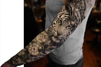 create unique custom tattoo any tattoo design, tattoo artist
