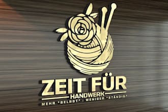 custom art and craft logo design for handmade brands, creators and shops