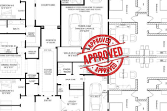 draw city permit floor plan architecture blueprint
