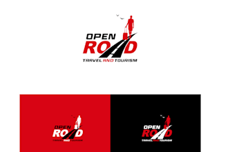 design outstanding open road travel and tourism, sun vintage logo