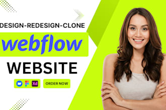 design, redesign, clone webflow website development, figma to webflow expert