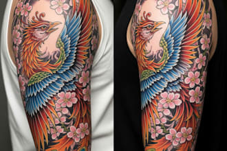 create custom tattoo design, tattoo sleeve