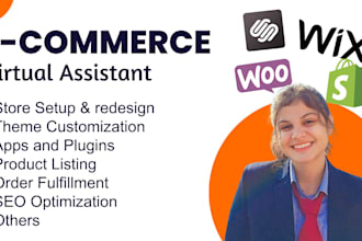 be your woocommerce, wix, bigcommerce and squarespace virtual assistant