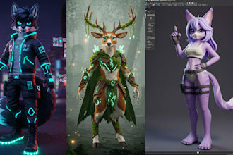 do vrchat avatar 3d model vrc avatar vr character furry avatar nsfw 3d anime