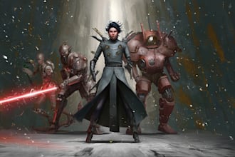 make beautiful sci fi, fantasy, dnd character portraits