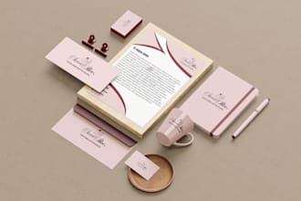 design business card and letterhead and branding stationary