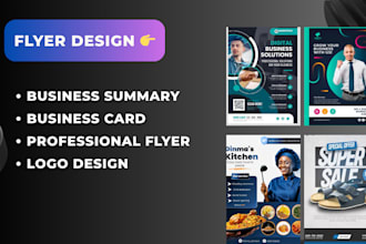 design a professional business flyer brochure or marketing poster