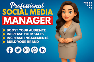 be your social media manager, pinterest marketing, instagram content creator