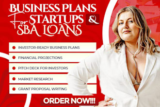 prepare topnotch business plan for investors, fundraising, grants, startups, sba