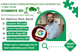 optimize SEO for ecommerce, shopify, woocommerce, fashion or product websites