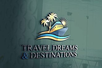 do custom travel logo design for agencies, blogs and adventure brands