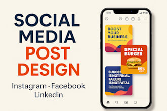 design engaging social media posts for instagram, facebook, linkedin