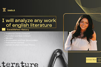 critically do and analyze any task of english literature
