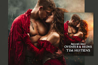 create a romance book cover or ebook cover design