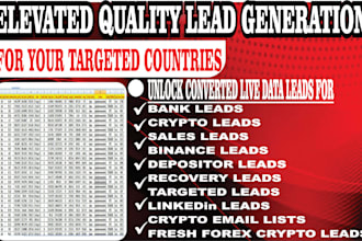 give HQ converting fresh crypto leads, coinbase leads, bank leads, binance leads