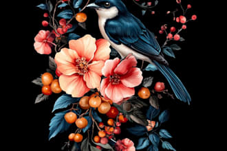 draw botanical illustration art for you