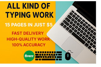 do a fast typing job, retype scanned documents, your own typist
