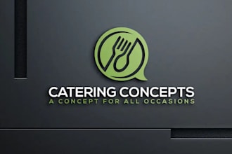 custom catering logo design for chefs, food services and events