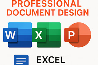 format and design ms word excel documents powerpoint presentations