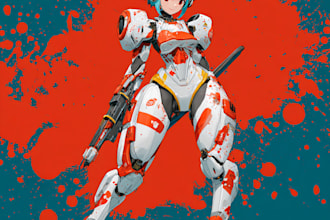 make your high quality mecha illustration for your need