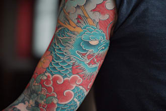 design professional japanese, asian style tattoo design