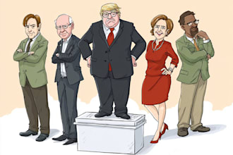 create any current political cartoon