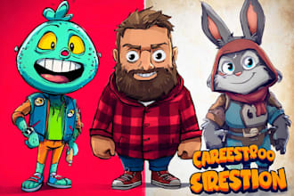 draw anything as a cartoon, cartoon character or mascot