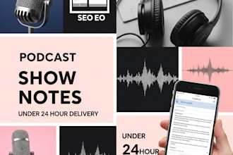 hear your podcast and write show notes