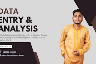 do data entry, typing, and excle jobs with accuracy