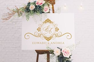 design photography, wedding, signature and monogram logo