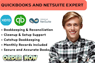 setup and cleanup  reconciliation and bookkeeping in quickbooks and netsuite