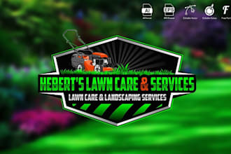do modern grass trimming landscape and lawn care logo