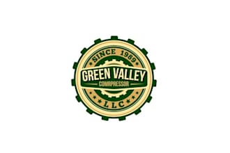 design awesome industrial air compressor service logo