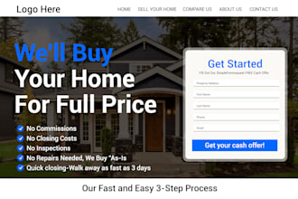 design real estate investor and lead generation website
