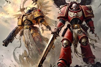do a character concept in warhammer 40k or any other style