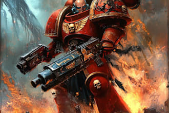 create warhammer 40k or fantasy concept art illustration