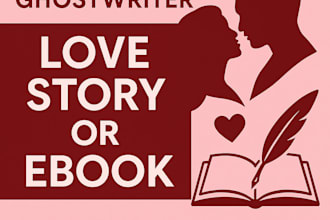 write a romantic love story or ebook as your ghostwrite