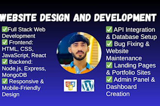 create modern, responsive websites as a full stack developer