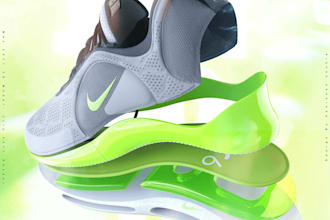 create stunning 3d sheo design, 3d sheo animation, 3d sneakers,