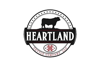 design premium heartland cattle company logo