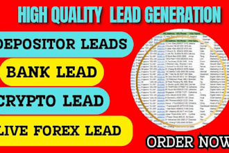generate fresh and verified forex, crypto, binance, iban bank, and coinbase lead