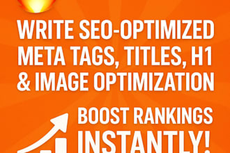 write SEO optimized meta descriptions, title, h1