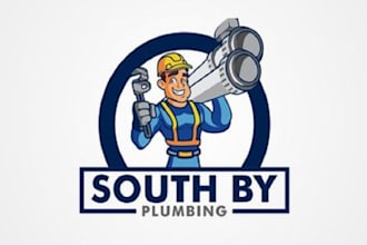 design highest level south by plumbing logo
