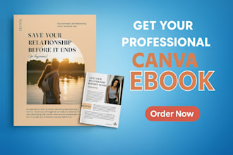 design engaging canva ebook, workbook, lead magnet and pdf