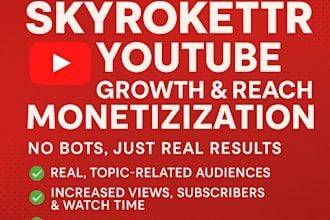 explode your youtube growth to reach monetization no bots,  just results
