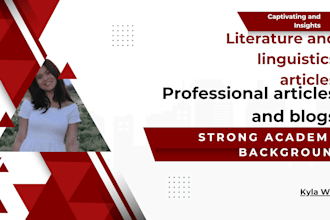 write literature and linguistics articles