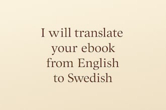 translate your short ebook or PDF guide to swedish