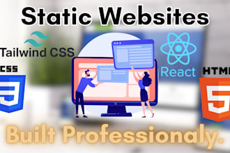 build a clean, modern and responsive static website for you